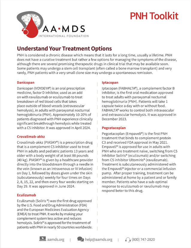 Aplastic Anemia Toolkit - Treatment Options for PNH (Thumbnail)