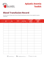 Thumbnail - Aplastic Anemia Toolkit - Blood Transfusion Record