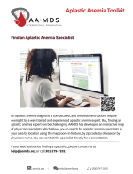 Thumbnail - Aplastic Anemia Toolkit - Find a Specialist