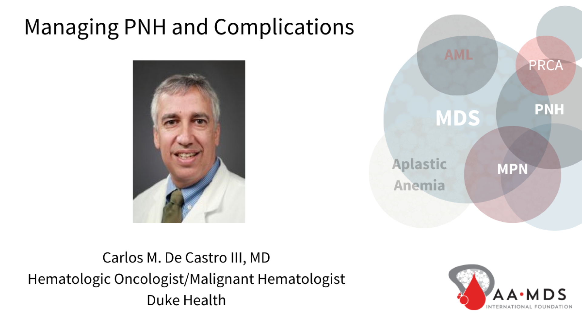 Managing P-N-H and Complications - summer patient conference 2021